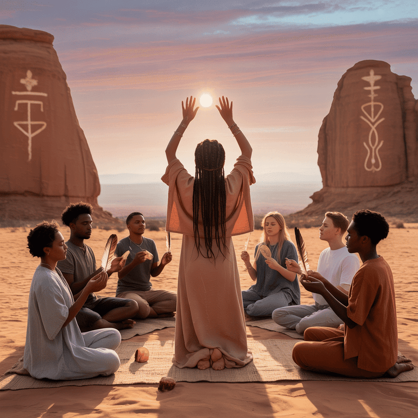 Spiritual practices and meditation with peaceful atmosphere