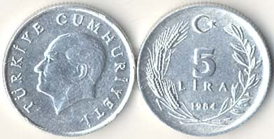 Turkey KM963(U) 5 Lira β Lot of 100 representative product image