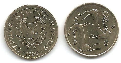 Cyprus KM54.1(U) 2 Cents β Lot of 50 representative product image
