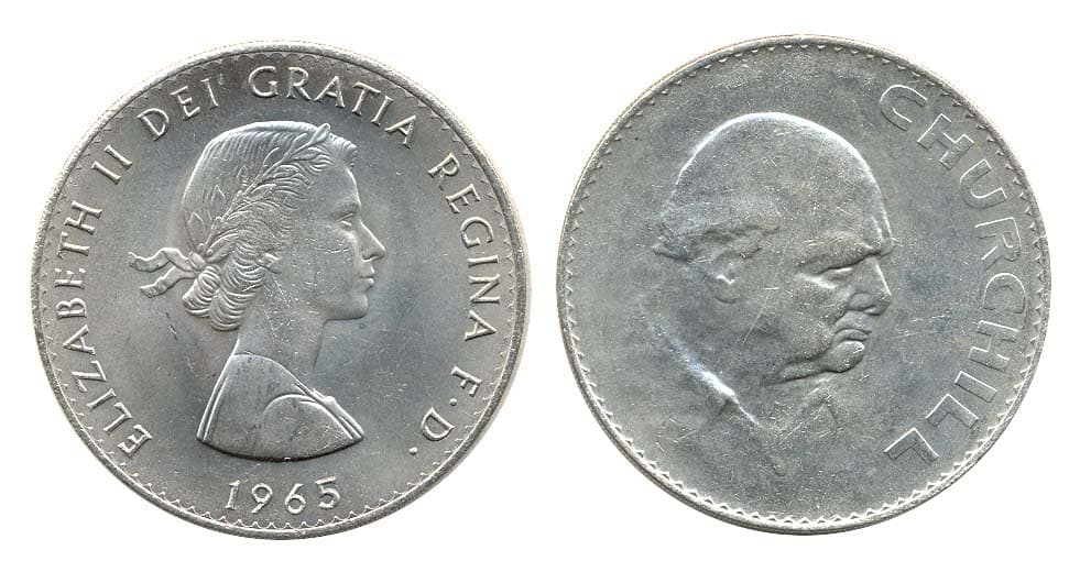 Great Britain KM910(U) Churchill Crown - Queen Elizabeth II β Lot of 6 representative product image