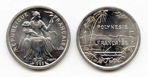 French Polynesia KM2(U) 1 Franc β Lot of 20 representative product image