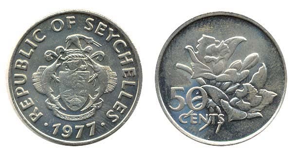 Seychelles KM34(U) 50 Cents β Lot of 25 representative product image