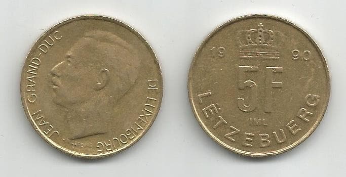 Luxembourg KM60.1(C) 5 Francs β Lot of 100 representative product image