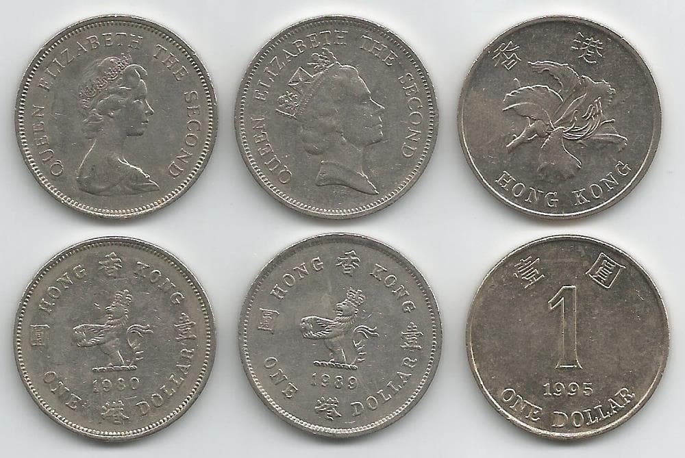 Hong Kong KM43-63-69a(XF) 1 Dollar β Lot of 30 representative product image