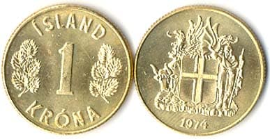 Iceland KM12a(U) 1 Krona – Lot of 70 representative product image