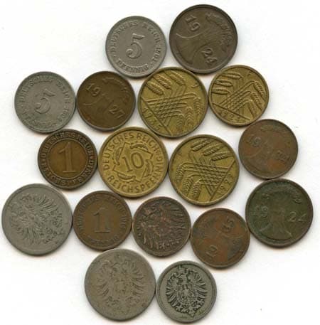 Germany KMERMPFENNIGMIX(F-XF) 1875 - 1930 Pfennig Mix – Lot of 40 representative product image