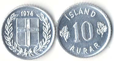 Iceland KM10a(U) 10 Aurar β Lot of 100 representative product image