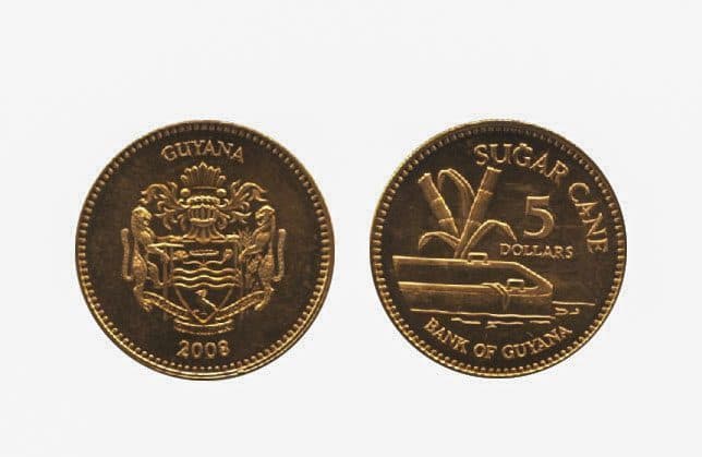 Guyana KM51(U) 5 Dollars – Lot of 100 representative product image