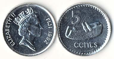 Fiji KM51a(U) 5 Cents β Lot of 50 representative product image