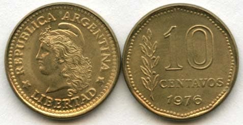 Argentina KM66(XF) 10 Centavos β Lot of 50 representative product image