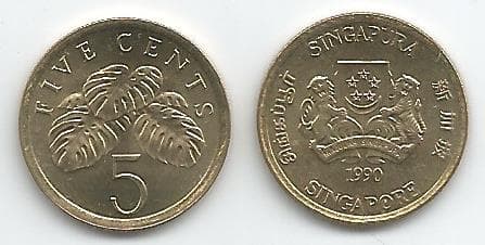 Singapore KM50(U) 5 Cents β Lot of 20 representative product image