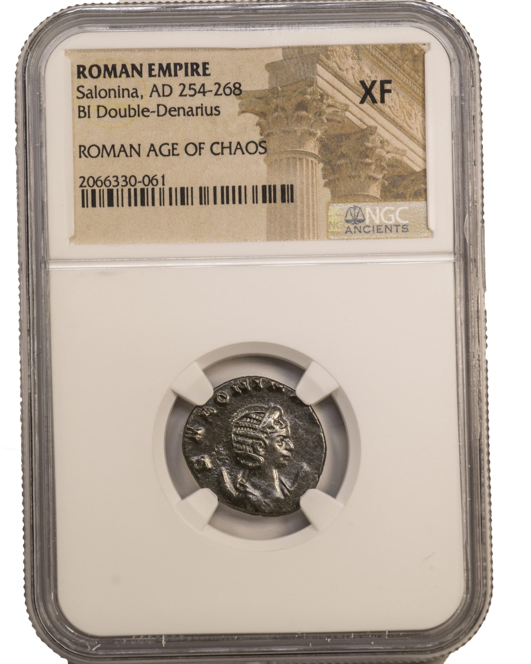 NGC-Certified Roman Coin: Salonina, ANT, Grade XF — representative ECC supplier stock image; exact coin and slab vary