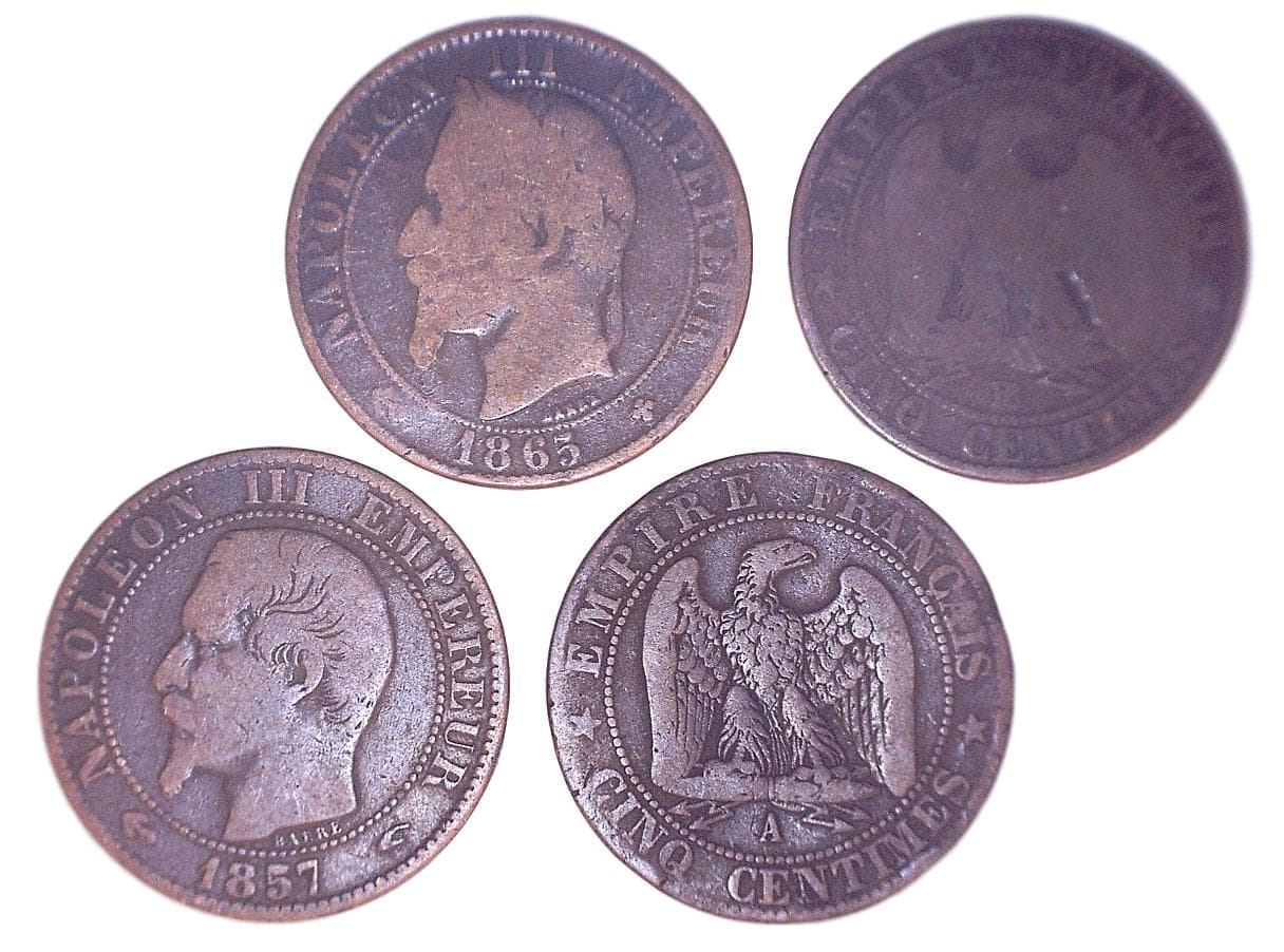 France KM777-797(F) France 5 centimes β Lot of 5 representative product image