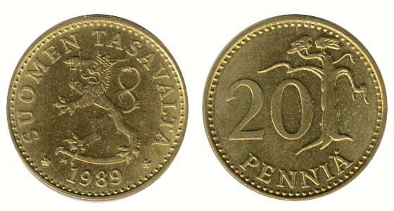 Finland KM47(U) 20 Pennia β Lot of 50 representative product image