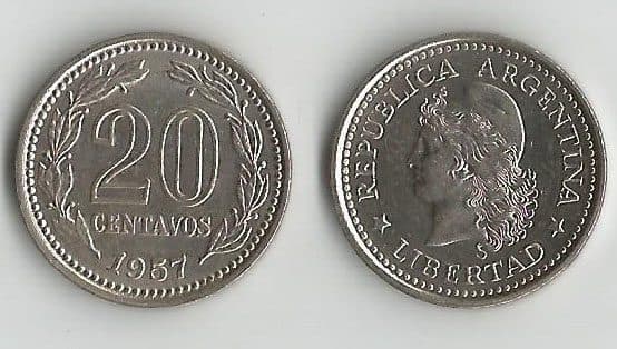 Argentina KM55(XF-) 20 Centavos β Lot of 40 representative product image