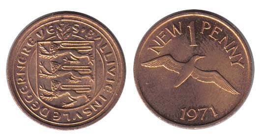 Guernsey KM21(U) 1 New Penny β Lot of 80 representative product image