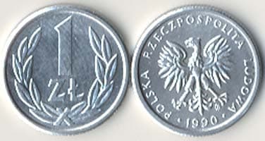 Poland KM49.3(U) 1 Zloytch – Lot of 100 representative product image