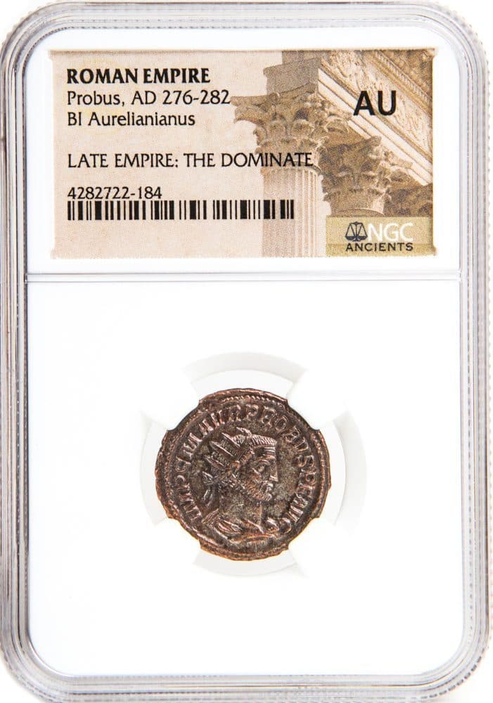 NGC-Certified Roman Coin: Probus, ANT, Grade AU β representative ECC supplier stock image; exact coin and slab vary