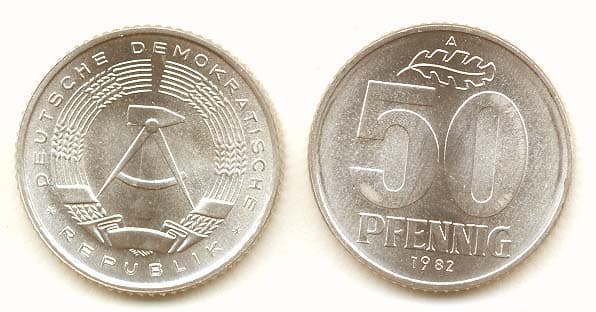 Germany D. R. KM12.2(U) 50 Pfennig β Lot of 16 representative product image