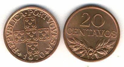 Portugal KM595(U) 20 Centavos β Lot of 30 representative product image