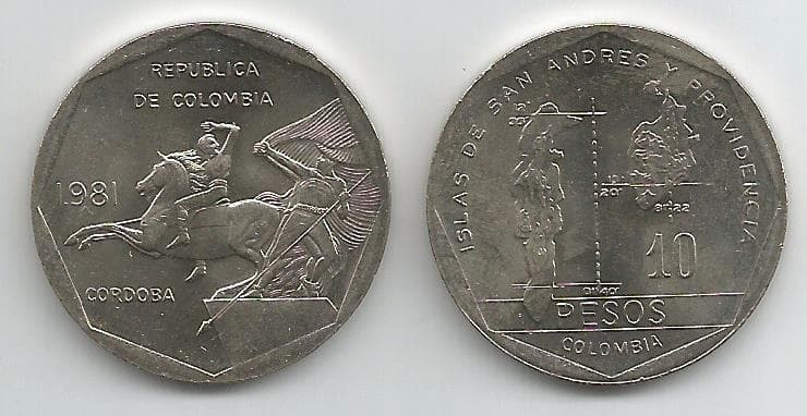 Colombia KM270(U) 10 Pesos – Lot of 30 representative product image