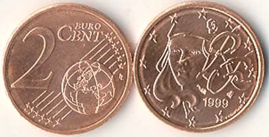 France KM1283(U) 2 Euro. Cents β Lot of 80 representative product image