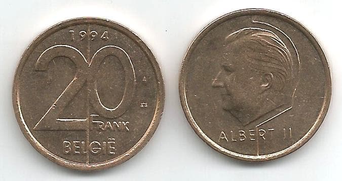 Belgium KM192(U) 20 Francs β Lot of 40 representative product image