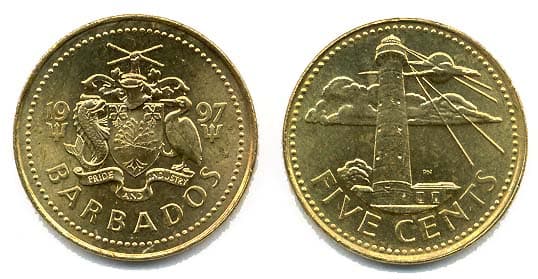 Barbados KM11(U) 5 Cents β Lot of 100 representative product image