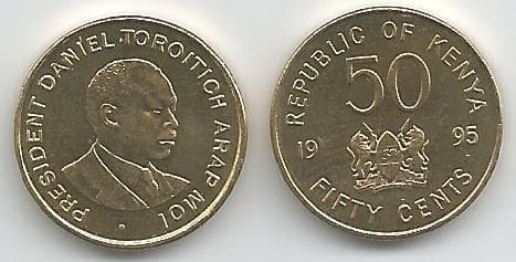 Kenya KM28(U) 50 Cents β Lot of 50 representative product image