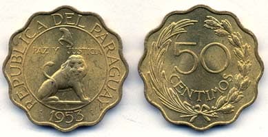 Paraguay KM28(U) 50 Centimos β Lot of 45 representative product image