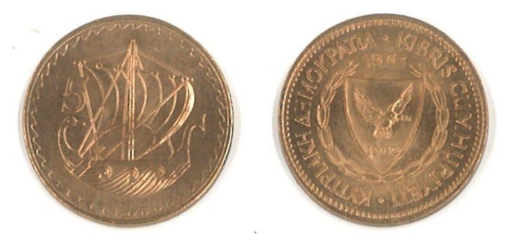 Cyprus KM39(U) 5 Mils β Lot of 30 representative product image