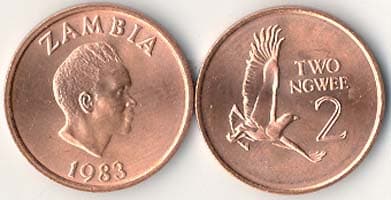 Zambia KM10a(U) 2 Ngwee β Lot of 100 representative product image