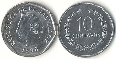 1,000 El Salvador KM155(U) 10 Centavos Bulk World Coins representative product image