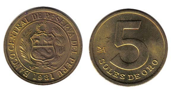 Peru KM271(U) 5 Soles β Lot of 45 representative product image
