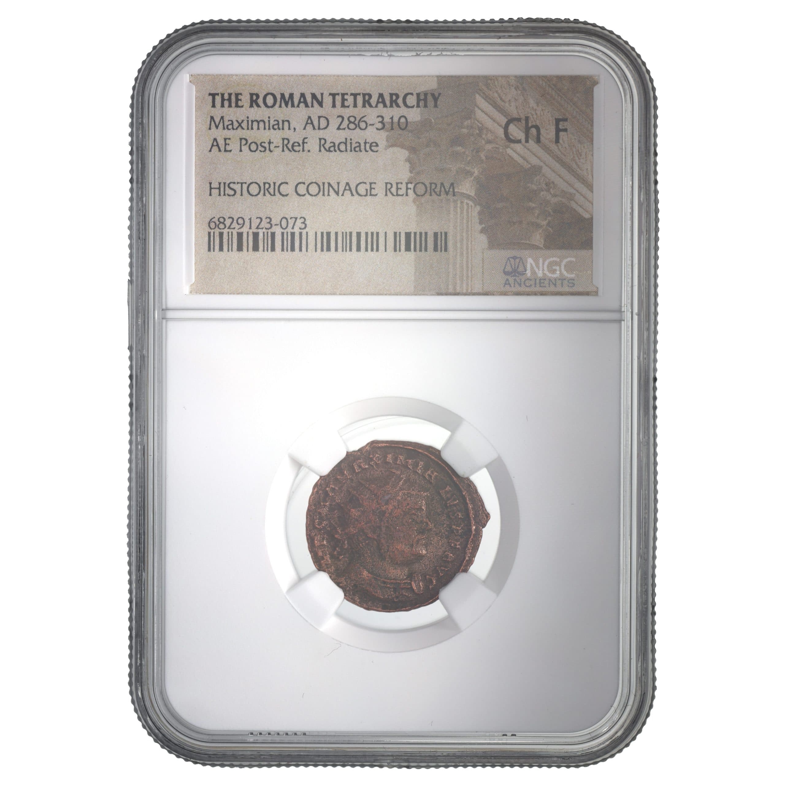 NGC-Certified Roman Coin: Maximian, ANT, Grade CH-F β representative ECC supplier stock image; exact coin and slab vary