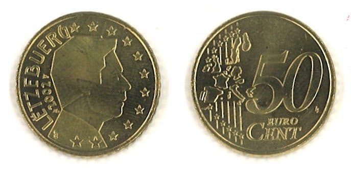 Luxembourg KM80(U) 50 Luxe. Cents β Lot of 15 representative product image