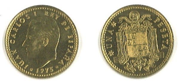 Spain KM806(U) 1 Peseta (Juan Carlos) β Lot of 25 representative product image