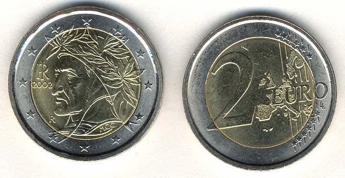Italy KM217(U) 2 Ital. Euros β Lot of 5 representative product image