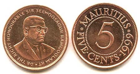 Mauritius KM52(U) 5 Cents – Lot of 55 representative product image