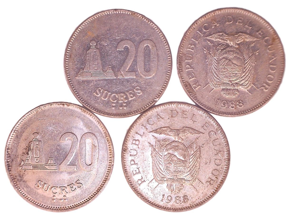 Ecuador KM94(VF) 20 Sucres β Lot of 100 representative product image