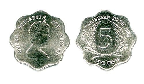 East Caribbean KM12(U) 5 Cents - St. Kitts β Lot of 50 representative product image