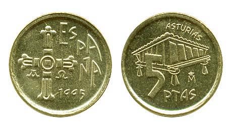 Spain KM946(U) 5 Peseta β Lot of 50 representative product image