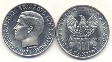 Greece KM101(U) 10 Drachma – Lot of 8 representative product image