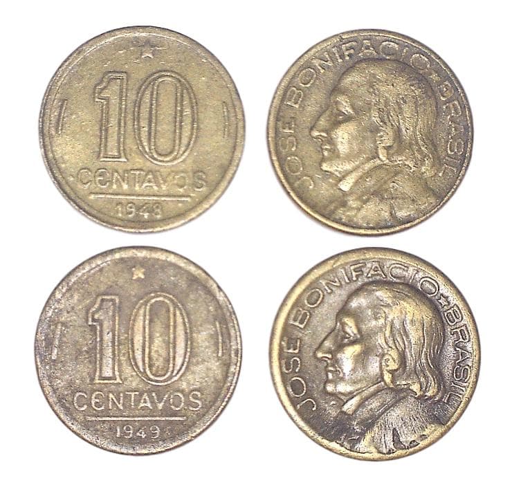 Brazil KM561(C) 10 Centavos β Lot of 47 representative product image