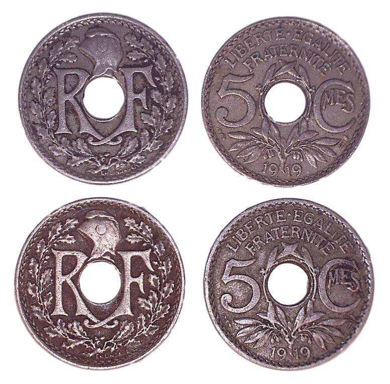 France KM875(VF) 5 Centimes β Lot of 15 representative product image