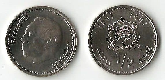 Morocco KM87(U) 1/2 Dirhim β Lot of 25 representative product image