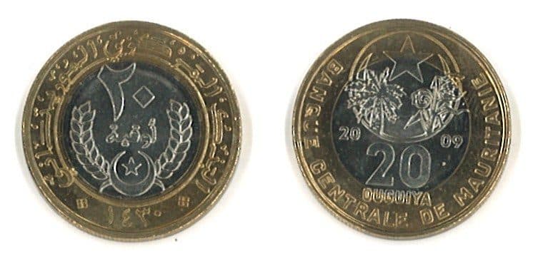 Mauritania KM8(U) 20 Ouguiya β Lot of 10 representative product image