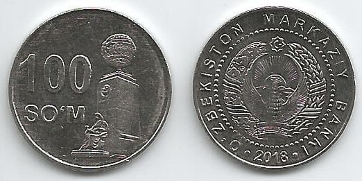Uzbekistan KMNEWA(U) 100 Som (2018) β Lot of 100 representative product image