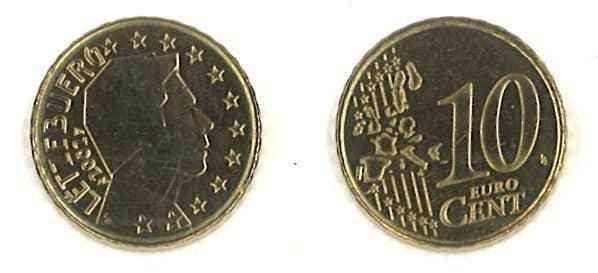 Luxembourg KM78(U) 10 Luxe. Cents β Lot of 60 representative product image