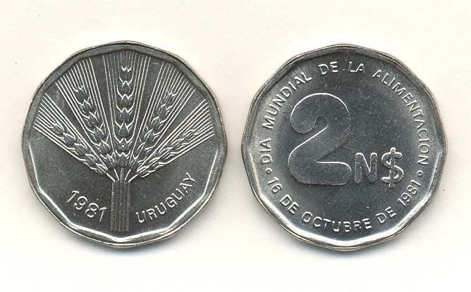 Uruguay KM77(U) 2 New Pesos – Lot of 15 representative product image
